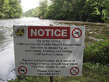 Sing warming of contamination of the Kalamazoo River